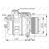 Компрессор кондиционера NRF 1786113 T2IL3 O 8718042137203 32123G - Изображение 4