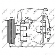 Компрессор кондиционера NRF 8718042109361 NU JYS 1786627 32687 - Изображение 4