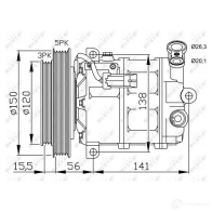Компрессор кондиционера NRF 32673G 1786610 7 UGEX8E 8718042138897 - Изображение 1