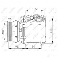 Компрессор кондиционера NRF 32049 1786037 WDIVL Q1 8718042015181 - Изображение 2