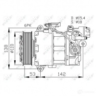 Компрессор кондиционера NRF 32463 1786400 8718042073822 NO T2F9 - Изображение 3
