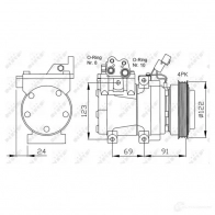 Компрессор кондиционера NRF 32219G DH0Q6 QB 8718042134332 1786211 - Изображение 2