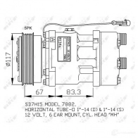 Компрессор кондиционера NRF 32597 1786535 8718042091598 E FP1A6 - Изображение 4