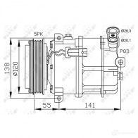 Компрессор кондиционера NRF 8718042017321 1786307 32313 T XBTHQ - Изображение 7