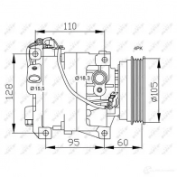 Компрессор кондиционера NRF 74I QX8H 8718042134790 1786392 32457G - Изображение 3