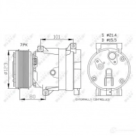Компрессор кондиционера NRF 32717G 8718042136565 Hyundai ix55 (EN) 1 Кроссовер 3.0 V6 CRDi 4WD 239 л.с. 2008 – 2011 OQ2I 4