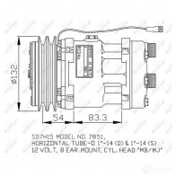 Компрессор кондиционера NRF XNQD6 P 8718042142269 32757G 1786737 - Изображение 5