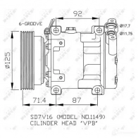 Компрессор кондиционера NRF G09X 9D6 8718042134424 32253G 1786255 - Изображение 5