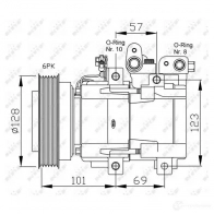 Компрессор кондиционера NRF RZE G0 1786189 8718042137401 32204G - Изображение 5