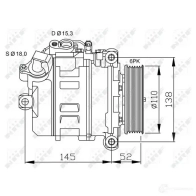 Компрессор кондиционера NRF 32099G 1786076 8718042138880 42BOA UU - Изображение 3