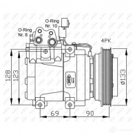Компрессор кондиционера NRF 1786090 8718042134103 32108g 4XB 6E - Изображение 4