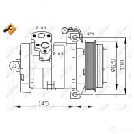 Компрессор кондиционера NRF ZK4 2I 32445g 8718042136695 1786377 - Изображение 3