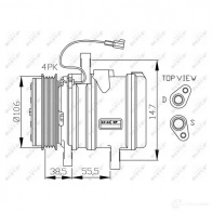 Компрессор кондиционера NRF 4E2Y 65 1786878 8718042176646 32871G - Изображение 2