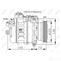 Компрессор кондиционера NRF XLX ZM 8718042090638 32519 1786460 - Изображение 2