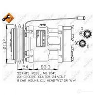 Компрессор кондиционера NRF 7A E4D 32469G 8718042136053 1786411 - Изображение 3