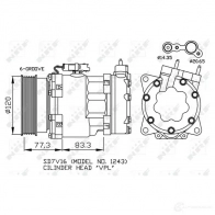 Компрессор кондиционера NRF 32266 1786270 K P9L5EC 8718042017055 - Изображение 2
