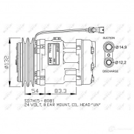 Компрессор кондиционера NRF 32732G 1786695 3CY HG 8718042138446 - Изображение 2