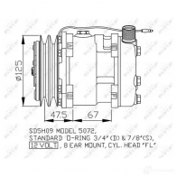 Компрессор кондиционера NRF 8718042136176 32648G A5UKD MG 1786586 - Изображение 3