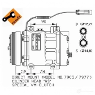 Компрессор кондиционера NRF QHBW NNK 8718042134523 1786281 32272g - Изображение 3