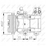 Компрессор кондиционера NRF 1786103 8718042134127 7Y0N 3 32115G - Изображение 5