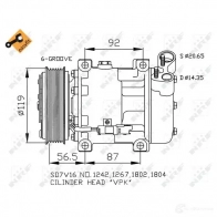 Компрессор кондиционера NRF 32295g 67H S580 8718042134554 1786303 - Изображение 2