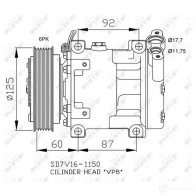 Компрессор кондиционера NRF 8718042135216 218SD 0 1786472 32528g - Изображение 5