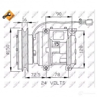 Компрессор кондиционера NRF BN F4QK6 32243 1786241 8718042016850 - Изображение 1