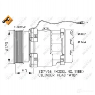 Компрессор кондиционера NRF 1786665 8718042117298 PMP YYU 32711 - Изображение 2