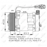 Компрессор кондиционера NRF 1786656 S83WK 7N 8718042113764 32706 - Изображение 2