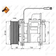 Компрессор кондиционера NRF 8718042167804 1786829 TJQEG X 32829 - Изображение 3