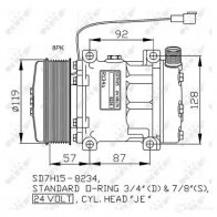 Компрессор кондиционера NRF 32482g K Z72S6 8718042134967 Renault Megane (BM, CM) 2 Хэтчбек 2.0 16V (BM0U. CM0U) 135 л.с. 2002 – 2008