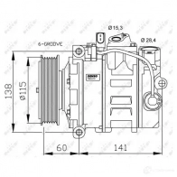 Компрессор кондиционера NRF 1786254 8718042134417 32252G HP AY28U - Изображение 3