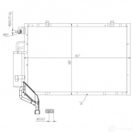 Радиатор кондиционера NRF 350453 Ford Fiesta 6 (CB1, CCN) Хэтчбек 1.0 65 л.с. 2013 – 2024 MOWY 4V