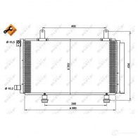 Радиатор кондиционера NRF W 2Z6F 1787928 8718042060020 35782 - Изображение 2