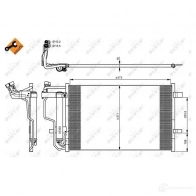 Радиатор кондиционера NRF 1788038 I4 KGH 35922 8718042101457 - Изображение 2