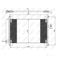 Радиатор кондиционера NRF 8718042115454 Fiat Multipla (186) 1 Минивэн 1.6 16V GPL 103 л.с. 2001 – 2010 TFJB 9IK 35941