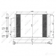 Радиатор кондиционера NRF Z S0SW 8718042160744 350095 Hyundai i20