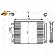 Радиатор кондиционера NRF JLD4 A 1787492 8718042184368 350334 - Изображение 2