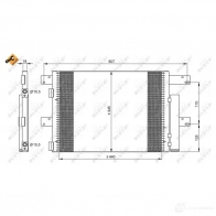 Радиатор кондиционера NRF 1788013 F4T A52 8718042093950 35896 - Изображение 2