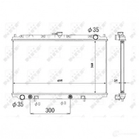 Радиатор охлаждения двигателя NRF 1790906 1UI0V4 U 8718042068187 53695