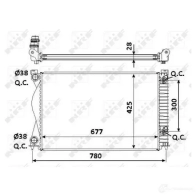 Радиатор охлаждения двигателя NRF 58234 Audi A6 (C6) 3 Седан 2.0 Tfsi 170 л.с. 2005 – 2011 REG NQ 8718042062017