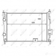 Радиатор охлаждения двигателя NRF 1791932 7R2N4 CU 58459 8718042162489