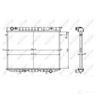 Радиатор охлаждения двигателя NRF 519532 8718042048011 Opel Frontera (A) 1 1991 – 1998 QGK HZ01