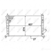 Радиатор охлаждения двигателя NRF KN3 0U 8718042073693 53804 Saab 9-5 (YS3E) 1 Универсал 2.3 t 185 л.с. 2001 – 2009