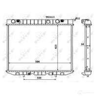 Радиатор охлаждения двигателя NRF Opel Frontera (A) 1 Кроссовер 2.8 TD (5BMWL4) 113 л.с. 1995 – 1998 8718042090065 I5 1I3 53940