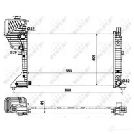 Радиатор охлаждения двигателя NRF 8718042158277 U Q1X5 Mercedes Sprinter (901, 902) 1 1995 – 2006 55349A