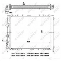 Радиатор охлаждения двигателя NRF E O9XR 8718042037473 1790728 53513