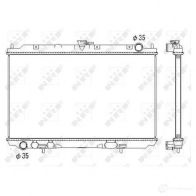 Радиатор охлаждения двигателя NRF 53438 PPA RP1K 8718042036988 Nissan Almera Tino (V10) 1 Минивэн 2.2 dCi 112 л.с. 2003 – 2006