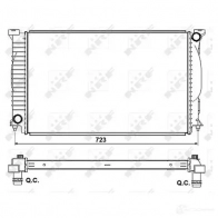 Радиатор охлаждения двигателя NRF 8718042115362 Audi A4 (B6) 2 Седан 4.2 S4 Quattro 344 л.с. 2003 – 2004 A0 M241J 53093