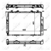 Радиатор охлаждения двигателя NRF Mercedes S-Class PCK 36 8718042153074 56142